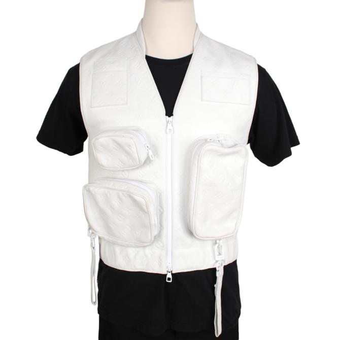 Louis Vuitton Monogram Embossed Grained Leather Cut Away Vest