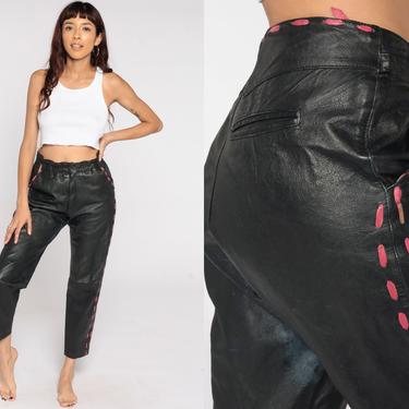 80s Pants Black Trousers Retro Pants Black Pants