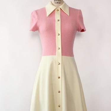 Strawberry & Cream Collared Dress M