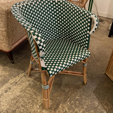 French Wicker and Bamboo Bistro Chair 