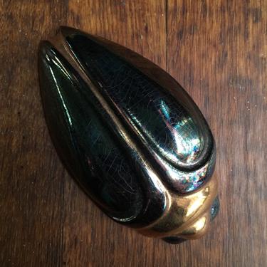 Ceramic Locust Beetle Sacrab Egyptian Mid-Century Object Statuette ...