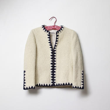 RARE Chanel Suit / 1970s Couture Chanel Boucle Jacket 