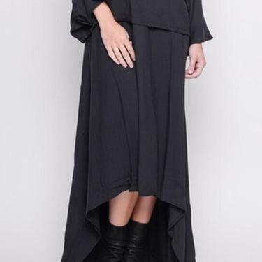 Asymmetric Maxi Skirt in BLACK or PRINT