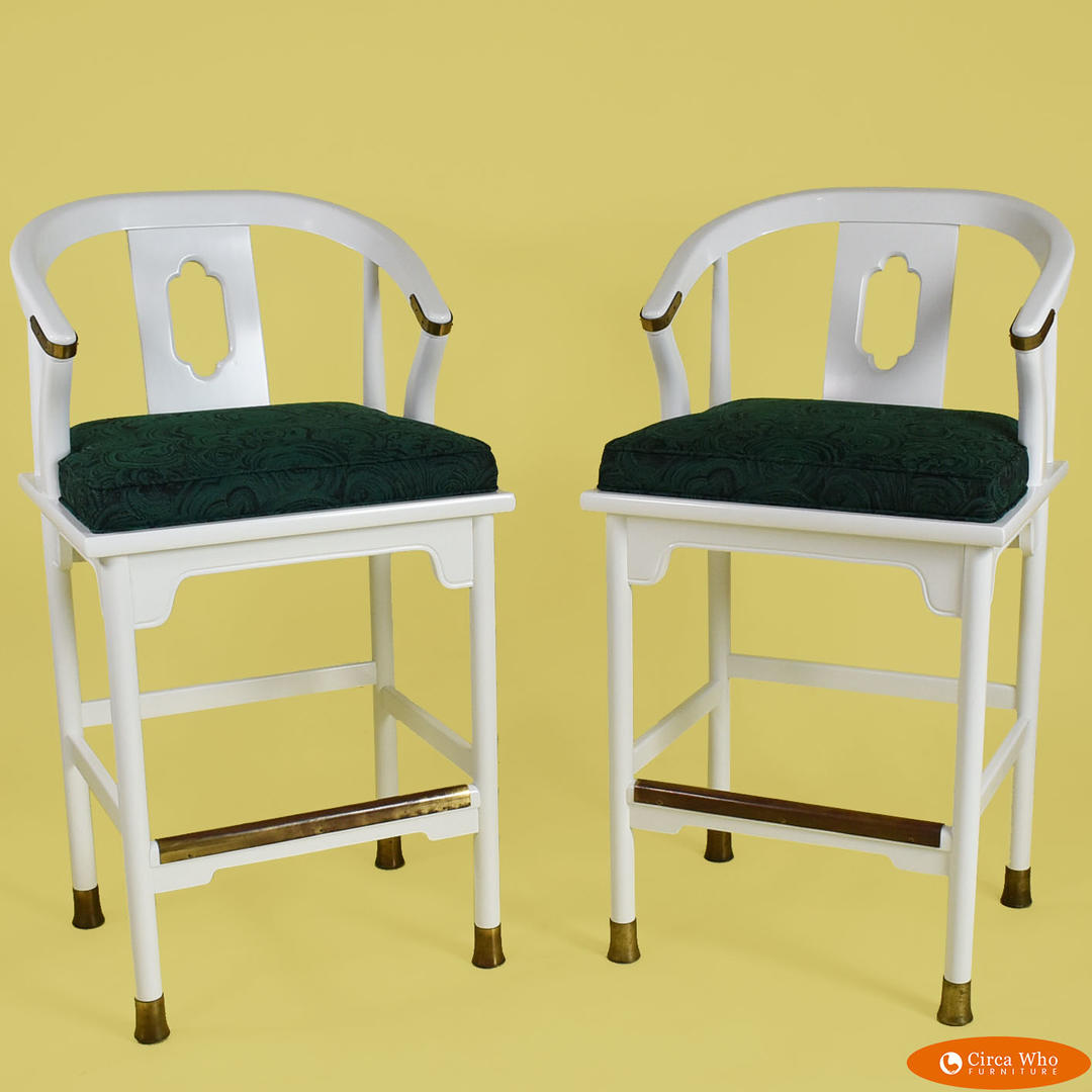 Pair of Ming Style Bar Stools Circa Who West Palm Beach, FL