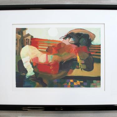 Contemporary Framed Serigraph Signed by Hessam Abrishami Spring Affair 231/395 