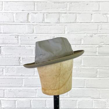 Size 7 1/4 Vintage 1940s 1950s Koko Kooler Showerproof Fedora Fishing Hat 