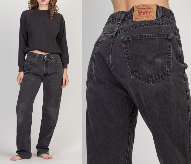 Vintage Levi's 505 Faded Black Jeans - Men's Medium, Women's Large