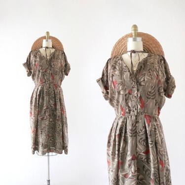 1960's foliage dress m/l 