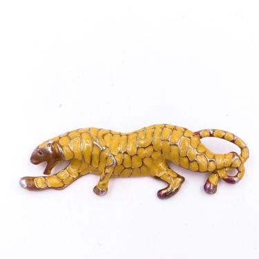 Yellow Panther Brooch 