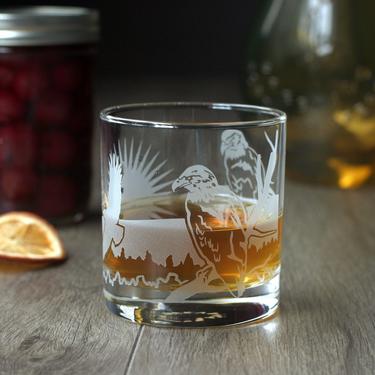 Bald Eagle Cocktail Glass - Lowball DOF 