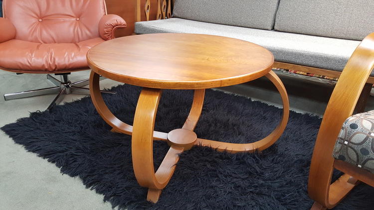 Art-deco bentwood coffee table