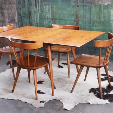 EXQUISITE Paul McCobb Planner Group Winchendon Dining suite set 4 chairs + Drop Leaf Table STUNNING Cond. Mid Century Orig Vintage 1950s MCM 