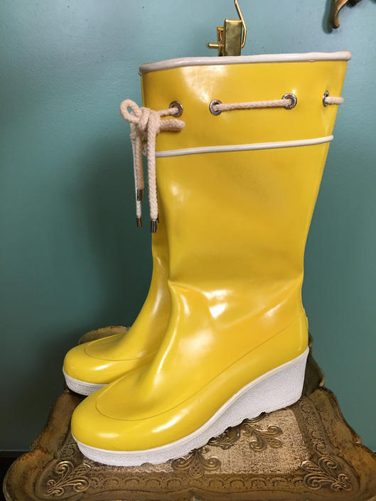 Sperry wedge best sale rain boots