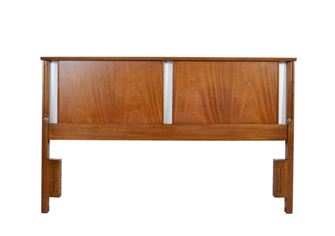 Walnut Headboard Queen Full Size Mid Century Modern MCM Hearthside