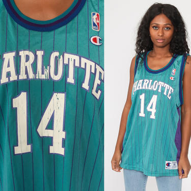 Vintage Anthony Mason Jersey Basketball Jersey CHARLOTTE HORNETS Shirt 14 Sports Shop Exile Tucson AZ