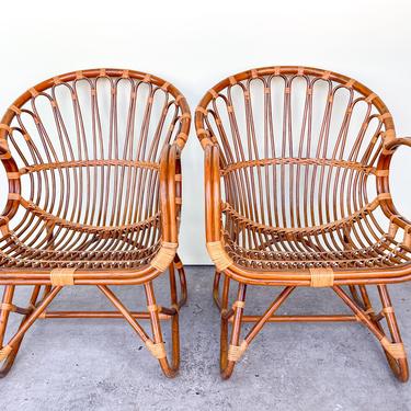 Pair of Albini Style Lounge Chairs
