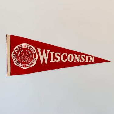Vintage University of Wisconsin Pennant 