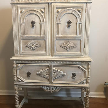 SOLD-Custom Order for Amy - Gorgeous Jacobean Cabinet / China Hutch 