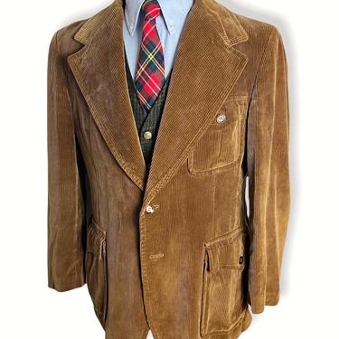 Vintage 1970s Corduroy Hunting Jacket ~ size 40 ~ jacket / sport coat ~ Preppy / Ivy League / Trad ~ 