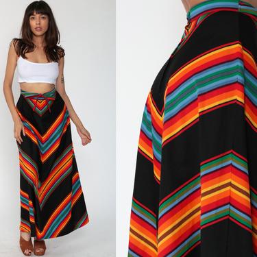 Rainbow boho skirt best sale