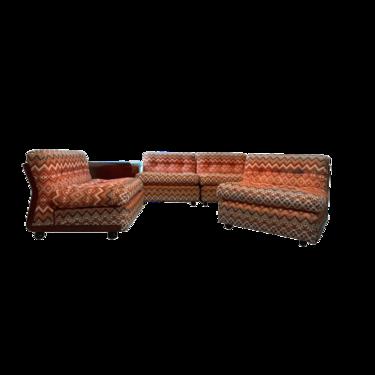 Italian Amanta Sofa by Mario Bellini for B&b Italia With Side Table