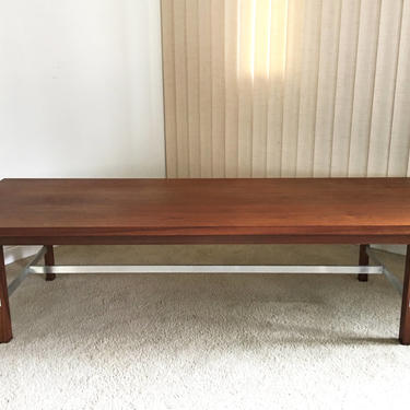 mid century Paul McCobb Calvin Linear Group walnut long coffee table 