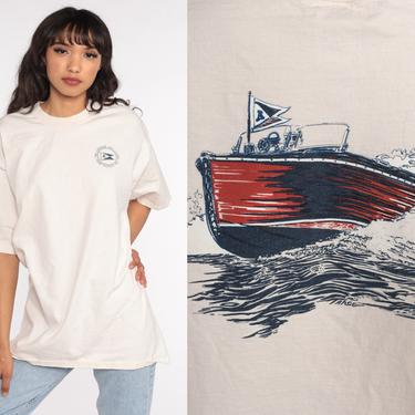 Antique and Classic Boat Society Shirt Sailboat Shirt Graphic Tee 90s Tshirt Vintage Tshirt Nautical T Shirt Sailor Extra Large xl xxl 