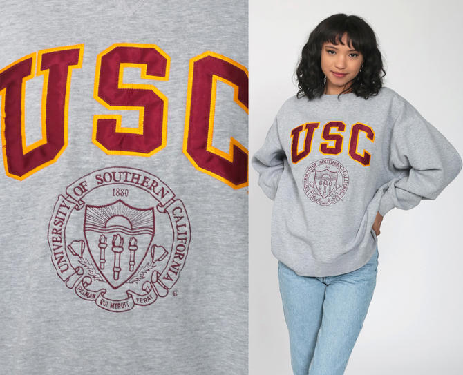 USC Sweatshirt University Sweatshirt 80s Trojans Southern