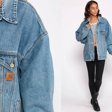 VTG Carhartt Jacket Mens 42 Blanket Lined 8BWJP Denim