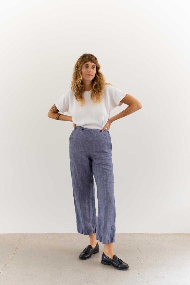 パンツ 1950s BRITISH LINEN TROUSERS Original 1950s British Men's Linen Trousers - Size 28 x 30.5