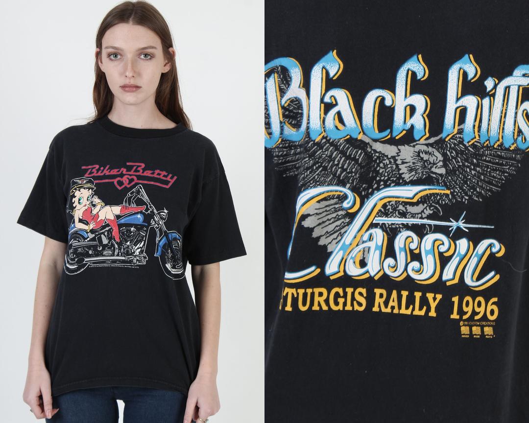 Betty Boop T Shirt / Vintage 90s Biker Betty Cotton Tee