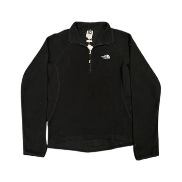(M) North Face Womens Black Fleece Quarterzip Sweater 111621 LM