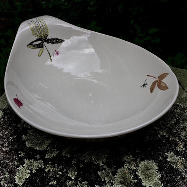 Large Vintage Mid Century Modern Decorative Porcelain Serving Bowl by Eva Zeisel 