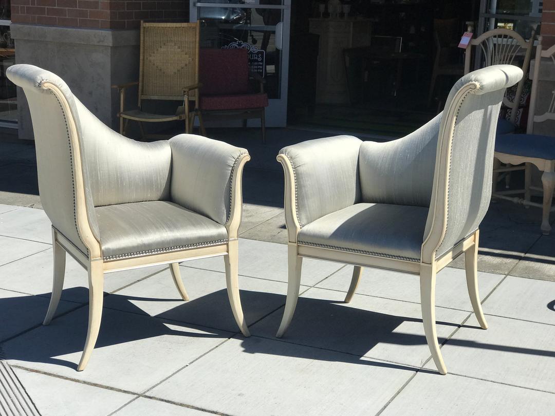 Silk Conversation Chairs by Karges Furniture Company Thrift City Furniture San Jose, CA