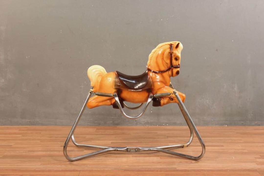 1950s Spring Rocking Horse ONLINE ONLY Furnish Green Midtown Manhattan New York NY