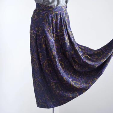 Vintage Ann Taylor Silk Paisley Skirt - M 