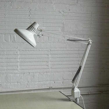 Vintage Luxo Duel Color Correct Industrial Architect Swing Arm Task Lamp 