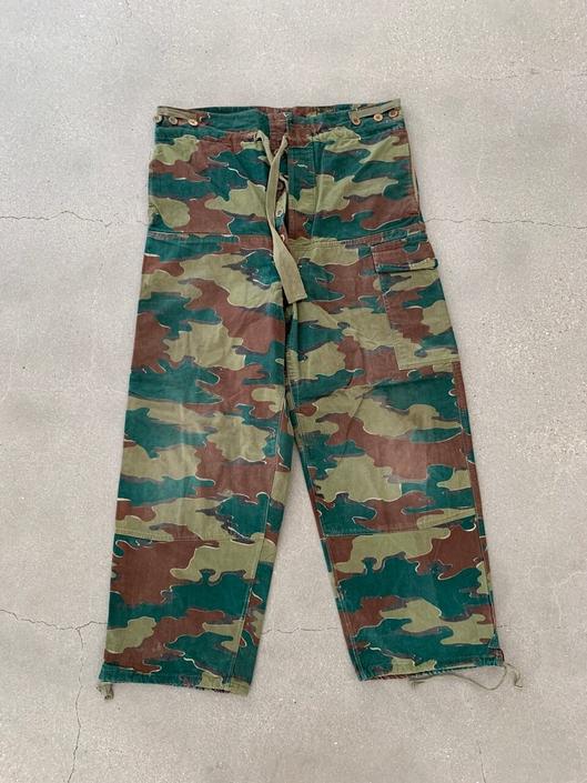 Vintage 30-36 Waist x 28 Inseam Belgian Camo Military Pant