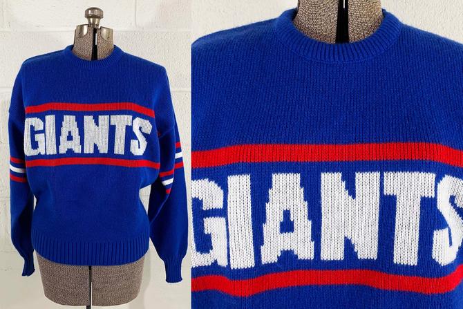 Vintage 80's NFL Cliff Engle New York Giants Wool selling Crewneck Sweater!