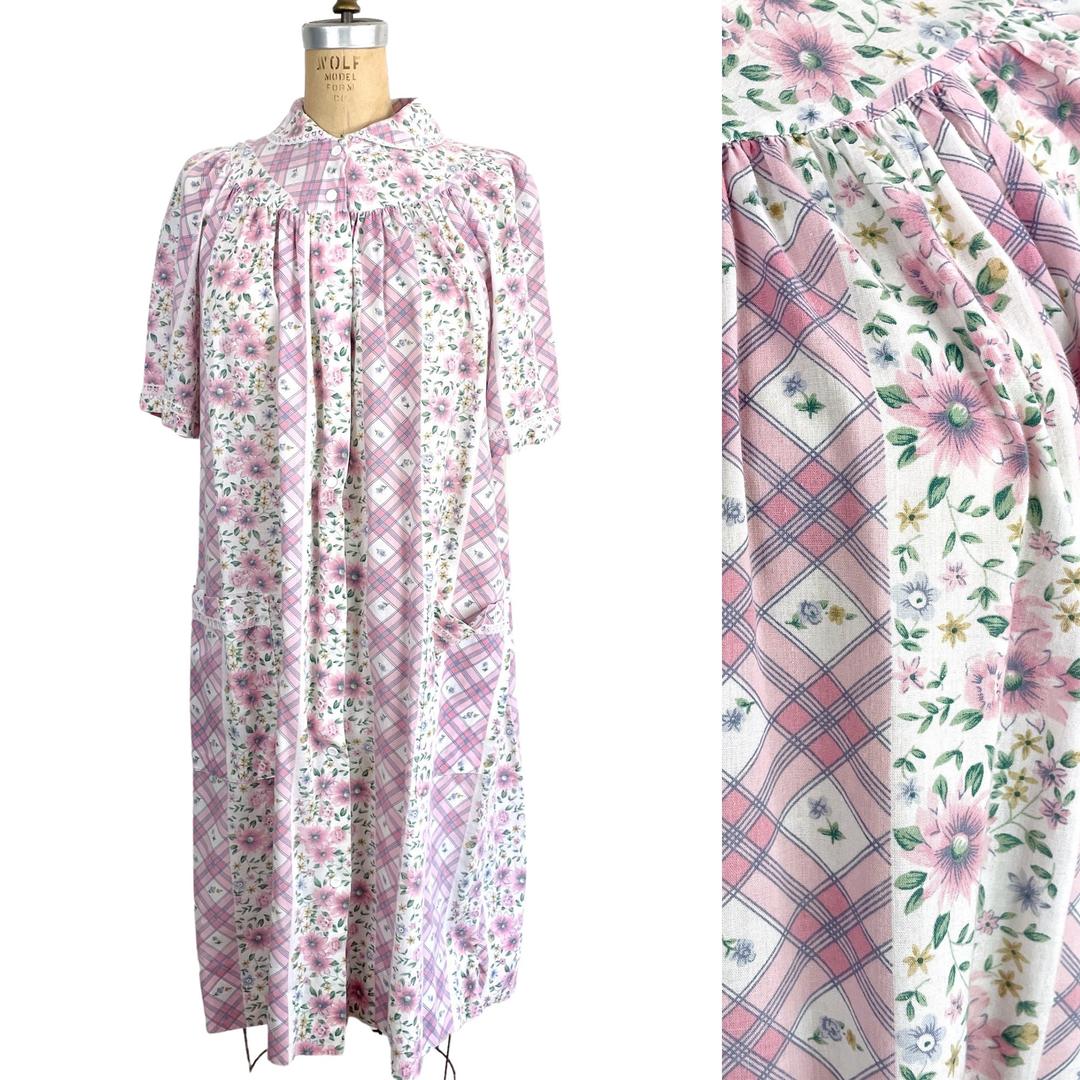 1980s vintage snap front housecoat - Herbcraft II - vintage | NextStage Vintage | Westborough, MA