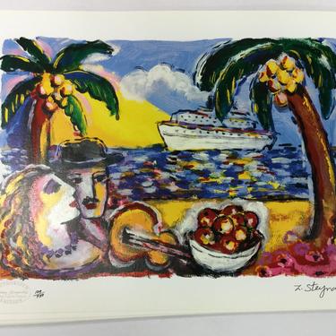 Modern Unframed Sunswept Sands Zamy Steynovitz Signed Seriolithograph on Paper 