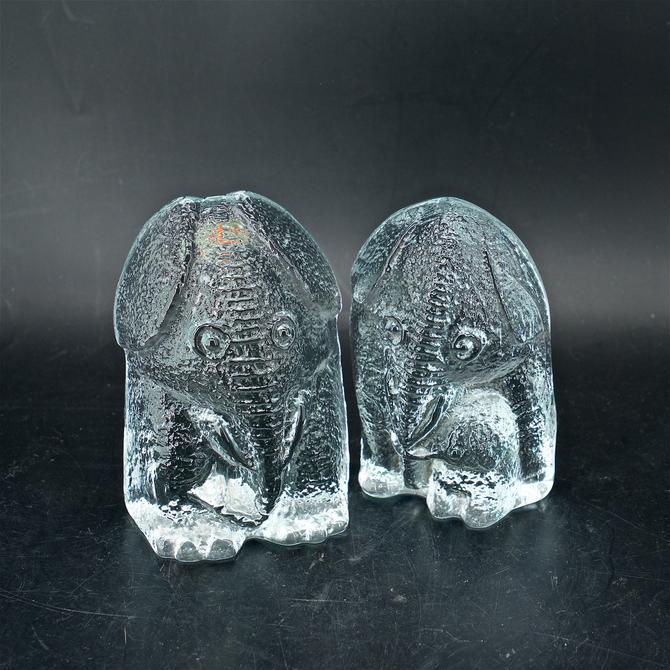 Blenko Glass deals 1960’s Elephant Bookends