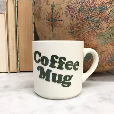 Vintage Mug Retro 1970s Coffee Mug with Handle + Ceramic + 8 Oz + Kitchen Drinkware + Novelty Gift + Home Decor 