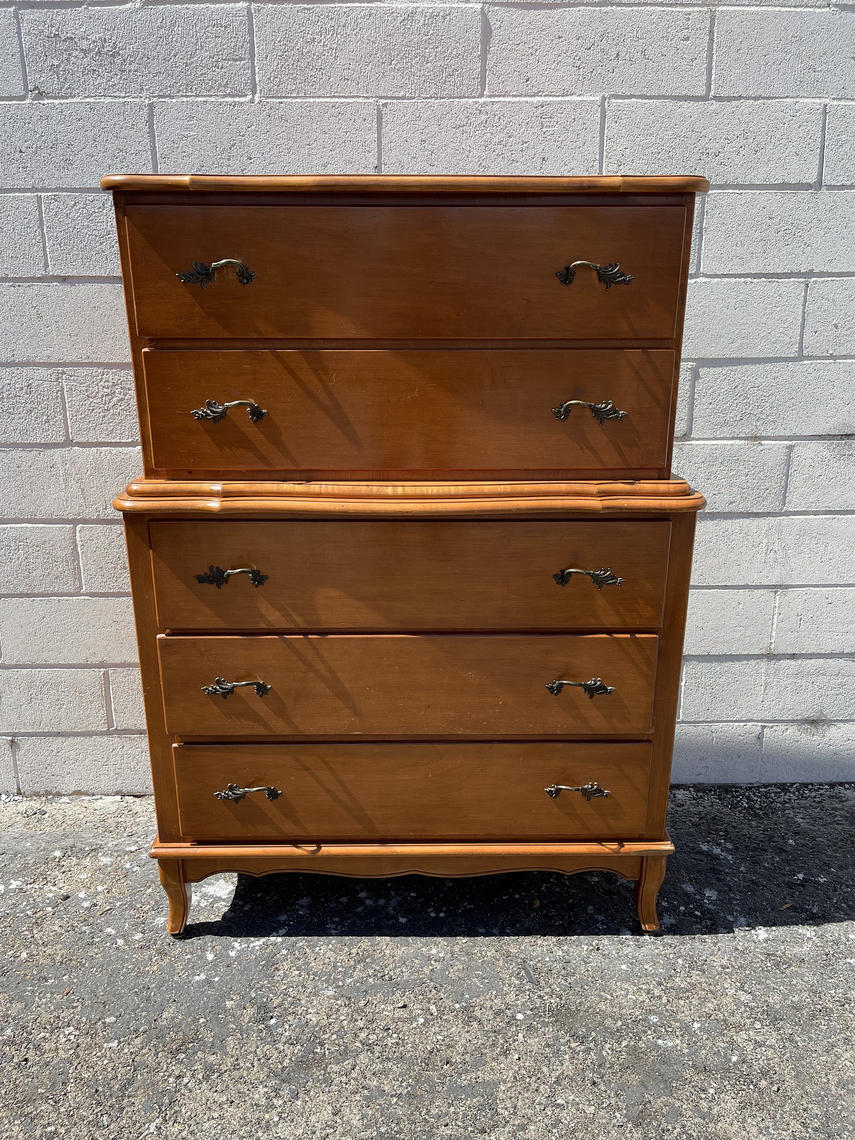 Dresser Tallboy Highboy French Provincial Chest of Drawers Storage