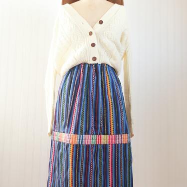 handmade serape wool skirt - medium large 