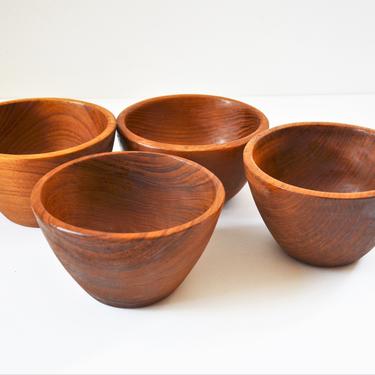 Small Mid Century Danish Modern Teak Bowls by Kalmar, group of 4 
