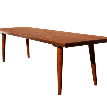 Mid Century Modern Casara Modern Coffee Table SOLID WOOD @ 60&quot; Long or 48&quot; Long 