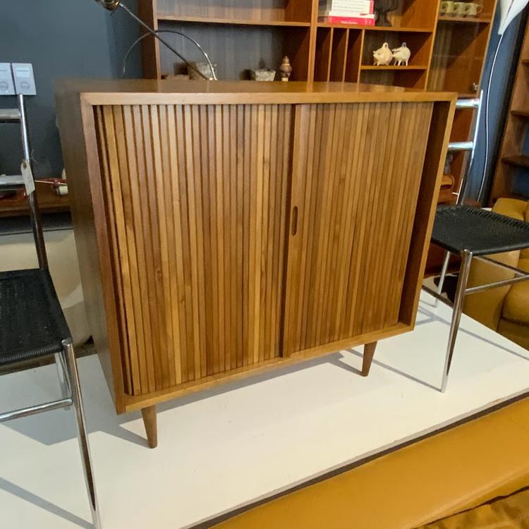 Milo Baughman Tambour-Door Cabinet for Glenn of California