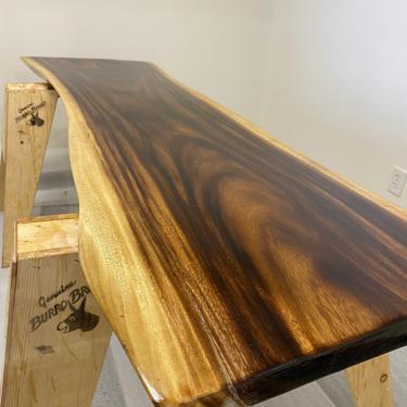 UMBUZÖ Live Edge Desk, Solid Live Edge Slab Dining Table or Desk 