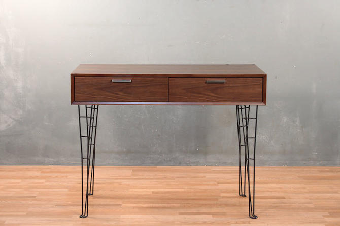 Contemporary Hairpin Leg 2 Drawer Console Table From Furnish Green